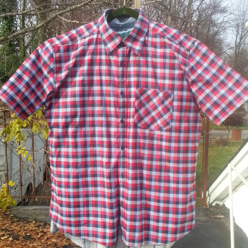 THC The Holy Couture men's plaid shirt NWOT